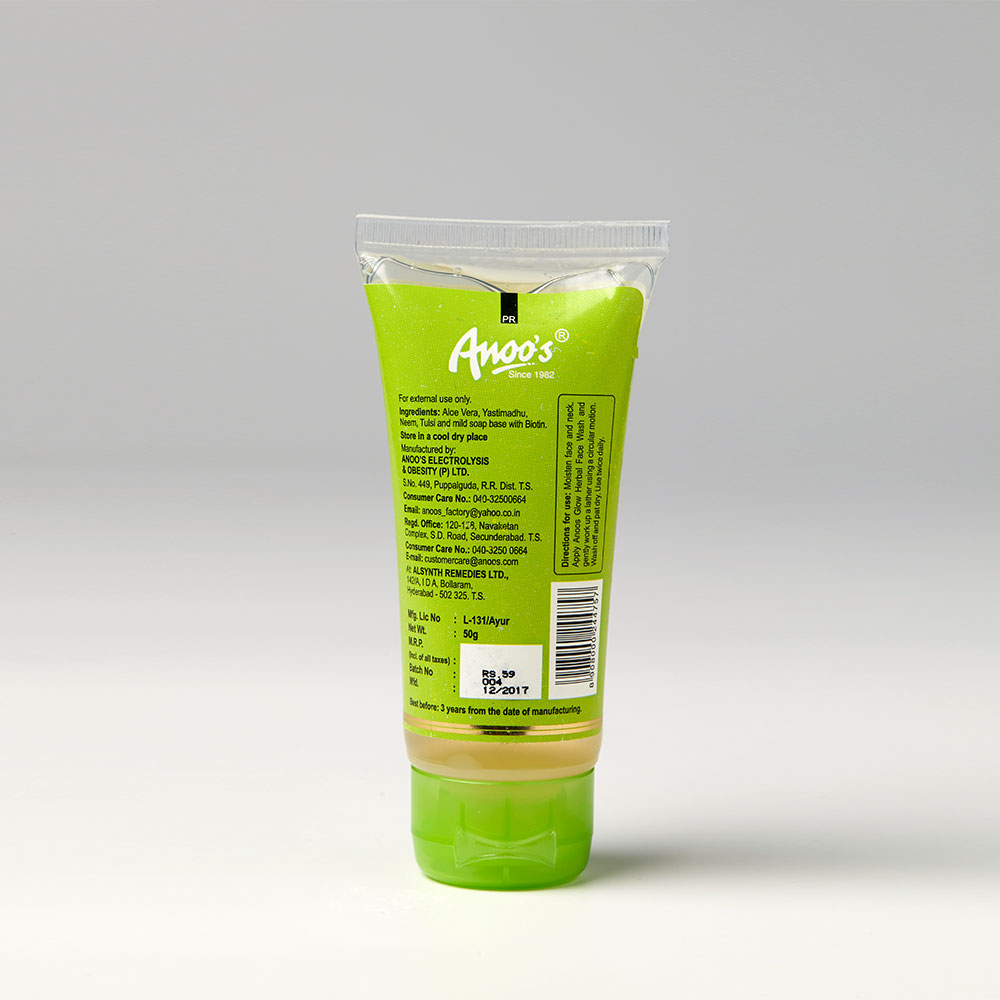 Anoos Aloe Glow Herbal Facewash Aloe Vera Face Wash